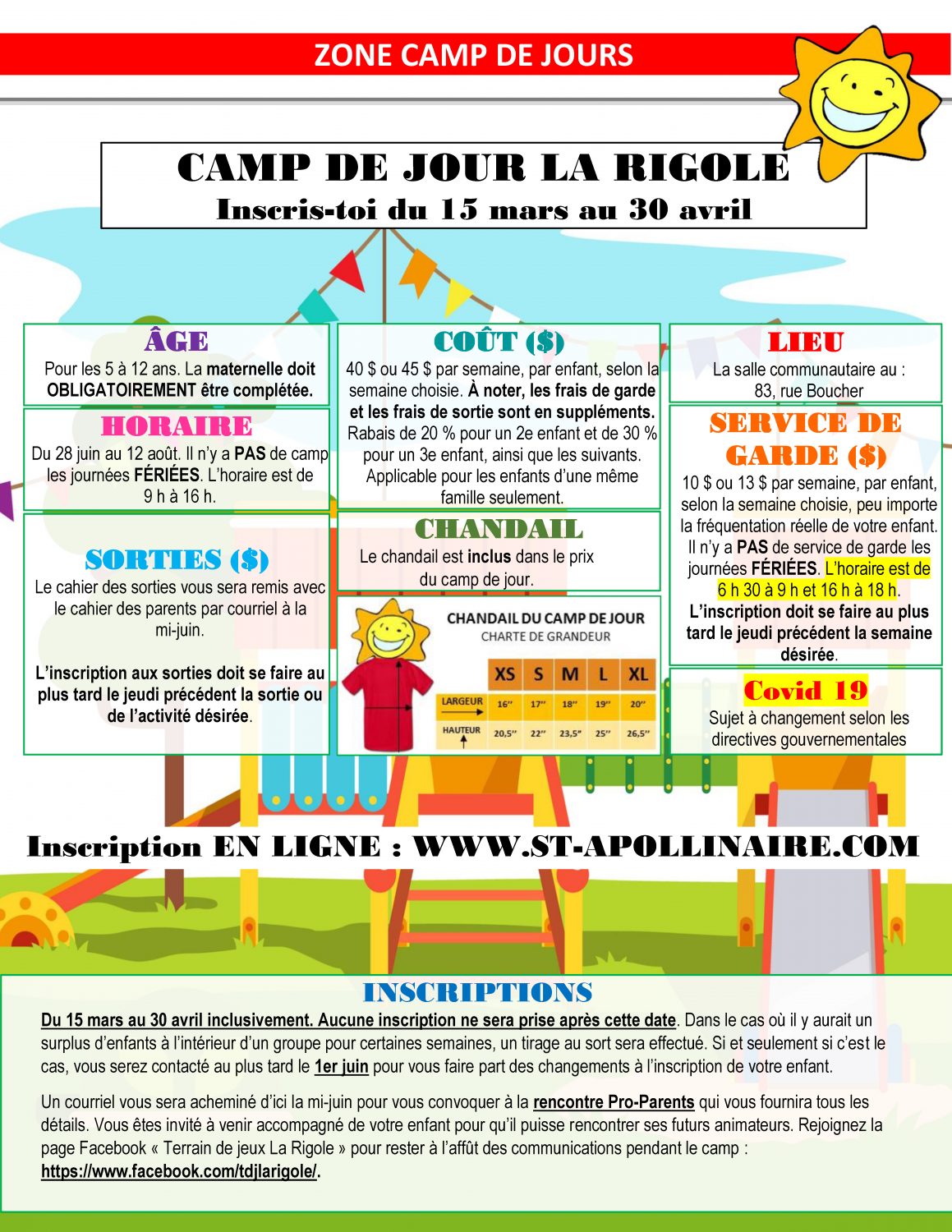 Loisirs et culture Zone Camp de jour / Offres d'emplois SaintApollinaire